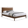 Meridian Furniture Arielle Cognac Vegan Leather Upholstered King Bed