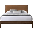 Meridian Furniture Arielle Cognac Vegan Leather Upholstered Queen Bed
