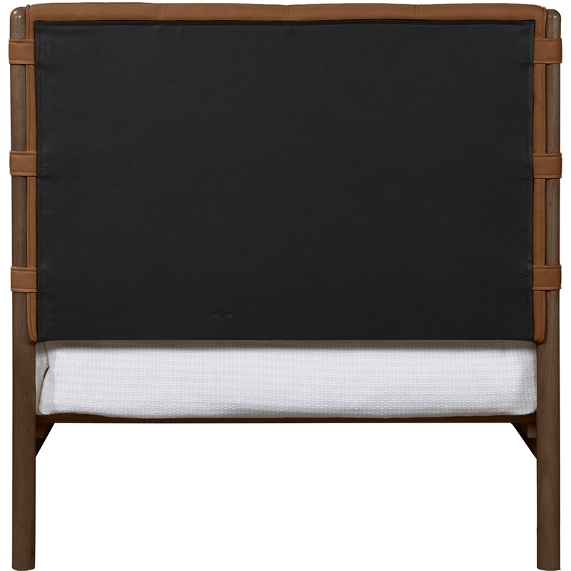 Meridian Furniture Arielle Cognac Vegan Leather Upholstered Twin Bed