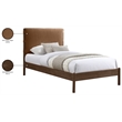 Meridian Furniture Arielle Cognac Vegan Leather Upholstered Twin Bed