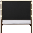 Meridian Furniture Arielle Cream Vegan Leather Upholstered Twin Bed