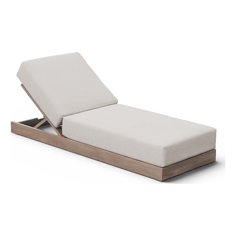 Meridian Furniture Solace Cream Performance Fabric Patio Lounge Chair