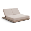 Meridian Furniture Solace Beige Performance Fabric Patio Double Lounge Chair