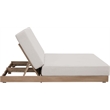 Meridian Furniture Solace Cream Performance Fabric Patio Double Lounge Chair
