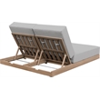 Meridian Furniture Solace Grey Performance Fabric Patio Double Lounge Chair