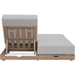 Meridian Furniture Solace Grey Performance Fabric Patio Double Lounge Chair