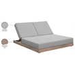 Meridian Furniture Solace Grey Performance Fabric Patio Double Lounge Chair