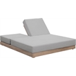 Meridian Furniture Solace Grey Performance Fabric Patio Double Lounge Chair