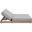 Meridian Furniture Solace Grey Performance Fabric Patio Double Lounge Chair