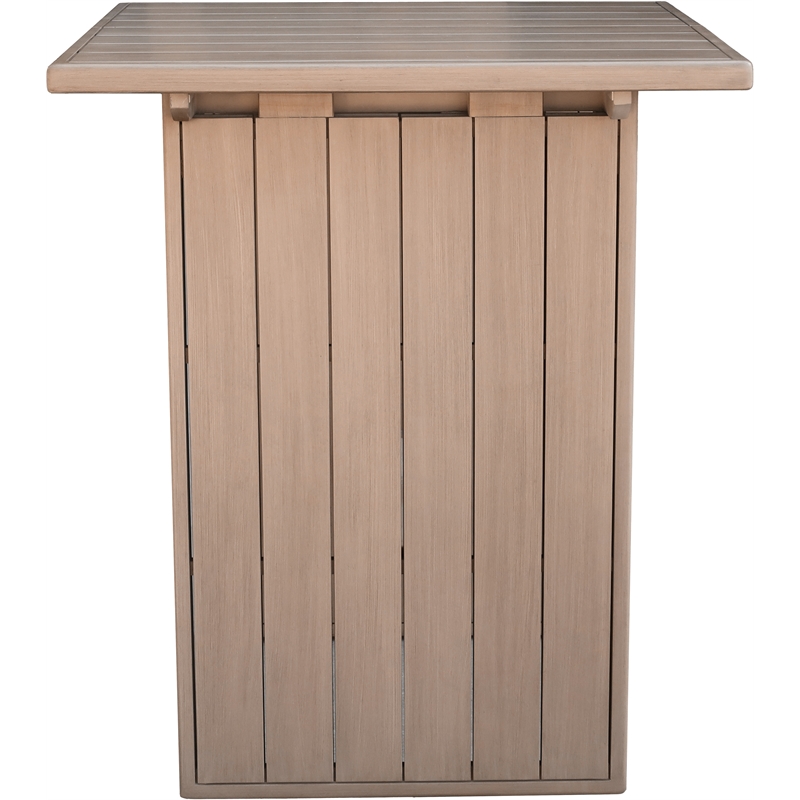 Meridian Furniture Solace Natural Acacia Wood Outdoor Patio Bar Table