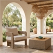 Meridian Furniture Sandbay Beige Water Resist Fabric Patio Accent Chair
