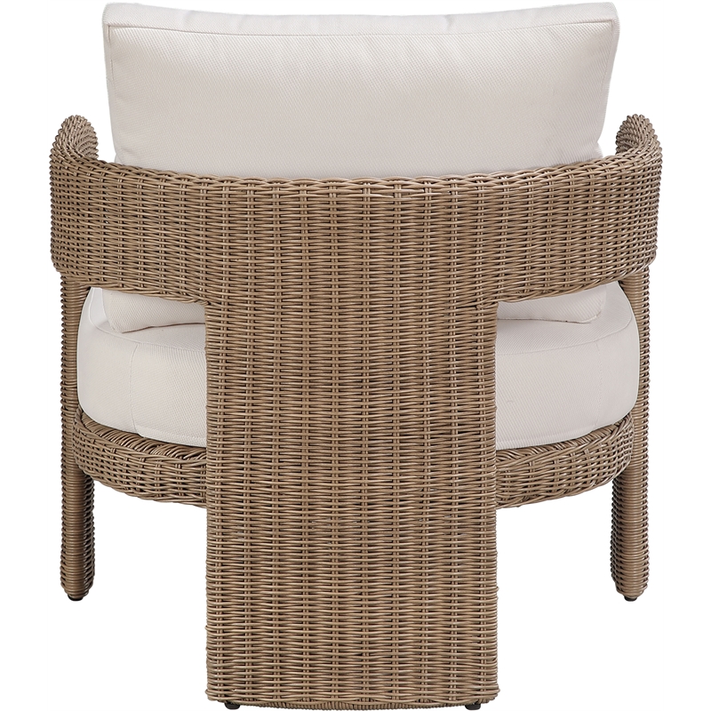 Meridian Furniture Sandbay Beige Water Resist Fabric Patio Accent Chair