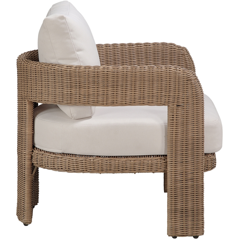 Meridian Furniture Sandbay Beige Water Resist Fabric Patio Accent Chair