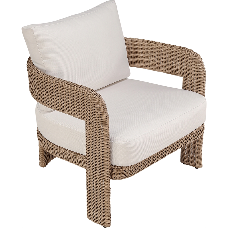 Meridian Furniture Sandbay Beige Water Resist Fabric Patio Accent Chair