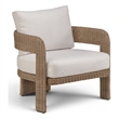 Meridian Furniture Sandbay Beige Water Resist Fabric Patio Accent Chair