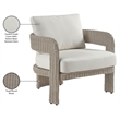 Meridian Furniture Sandbay Cream Water Resist Fabric Patio Accent Chair