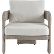 Meridian Furniture Sandbay Cream Water Resist Fabric Patio Accent Chair