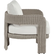 Meridian Furniture Sandbay Cream Water Resist Fabric Patio Accent Chair