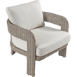 Meridian Furniture Sandbay Cream Water Resist Fabric Patio Accent Chair