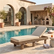 Meridian Furniture Sandbay Beige Water Resist Fabric Patio Lounge Chair