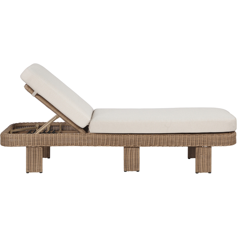 Meridian Furniture Sandbay Beige Water Resist Fabric Patio Lounge Chair