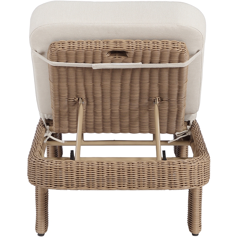 Meridian Furniture Sandbay Beige Water Resist Fabric Patio Lounge Chair