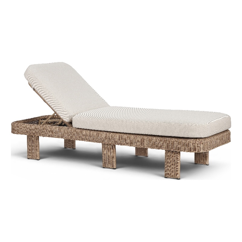 Meridian Furniture Sandbay Beige Water Resist Fabric Patio Lounge Chair