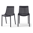 Meridian Furniture Marilla Black Polypropylene Patio Dining Chair (Set of 4)