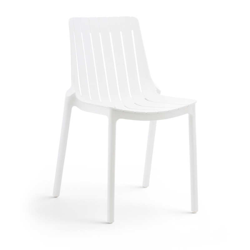 Meridian Furniture Marilla White Polypropylene Patio Dining Chair (Set of 4)