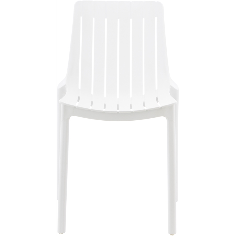 Meridian Furniture Marilla White Polypropylene Patio Dining Chair (Set of 4)
