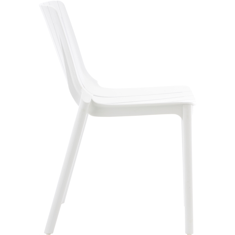 Meridian Furniture Marilla White Polypropylene Patio Dining Chair (Set of 4)