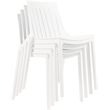 Meridian Furniture Marilla White Polypropylene Patio Dining Chair (Set of 4)