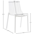Meridian Furniture Marilla White Polypropylene Patio Dining Chair (Set of 4)