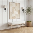 Meridian Furniture Briar Cream Faux Sheepskin Upholstered Bench