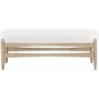 Meridian Furniture Briar Cream Faux Sheepskin Upholstered Bench