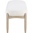 Meridian Furniture Briar Cream Faux Sheepskin Upholstered Bench