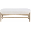 Meridian Furniture Briar Cream Faux Sheepskin Upholstered Bench
