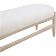 Meridian Furniture Briar Cream Faux Sheepskin Upholstered Bench