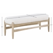 Meridian Furniture Briar Cream Faux Sheepskin Upholstered Bench