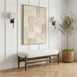 Meridian Furniture Briar Cream Faux Sheepskin Upholstered Bench