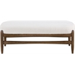 Meridian Furniture Briar Cream Faux Sheepskin Upholstered Bench