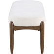 Meridian Furniture Briar Cream Faux Sheepskin Upholstered Bench