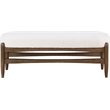 Meridian Furniture Briar Cream Faux Sheepskin Upholstered Bench