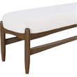Meridian Furniture Briar Cream Faux Sheepskin Upholstered Bench