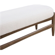 Meridian Furniture Briar Cream Faux Sheepskin Upholstered Bench