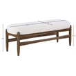 Meridian Furniture Briar Cream Faux Sheepskin Upholstered Bench