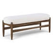 Meridian Furniture Briar Cream Faux Sheepskin Upholstered Bench