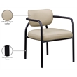 Meridian Furniture Serava Beige Vegan Leather Dining Chair (Set of 2)