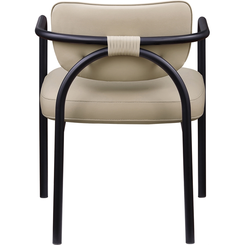 Meridian Furniture Serava Beige Vegan Leather Dining Chair (Set of 2)