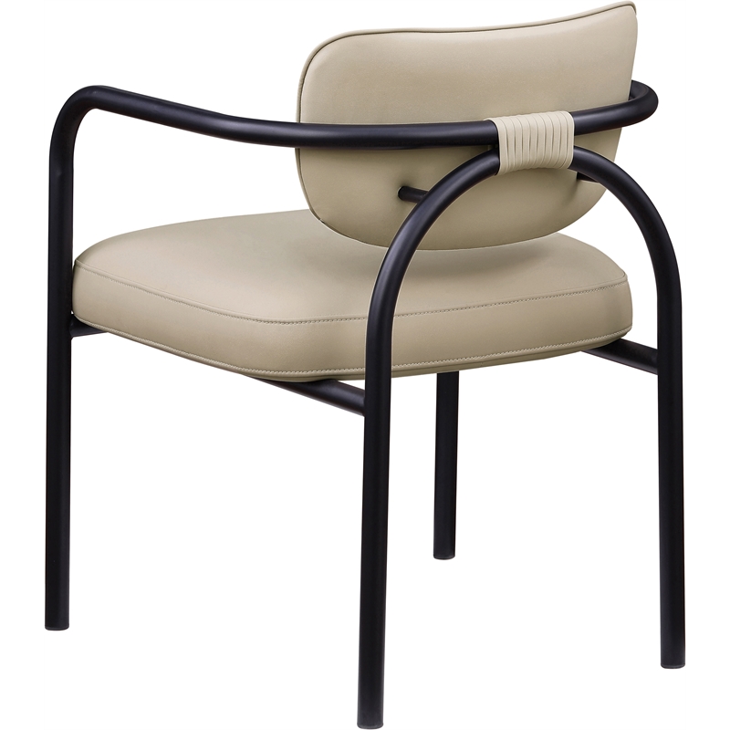 Meridian Furniture Serava Beige Vegan Leather Dining Chair (Set of 2)